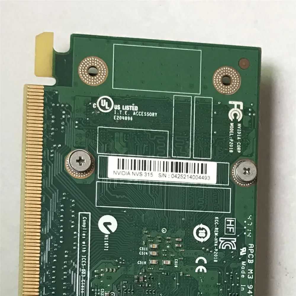 Видеокарта видеокарта для Nvidia Quadro NVS 315 1 ГБ VGA двойной монитор графического