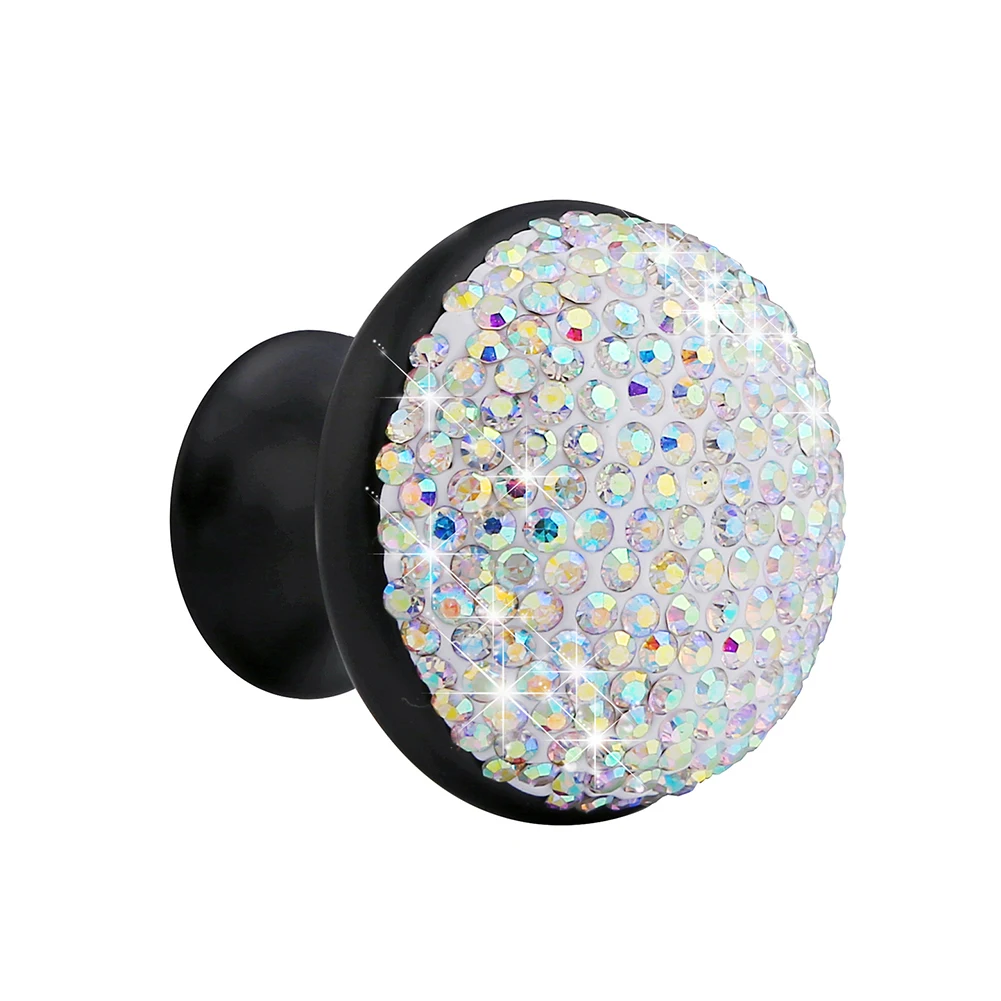 Ручки шкафа 35 мм в форме гриба цветные хрустальные стразы для ящика дверные ручки