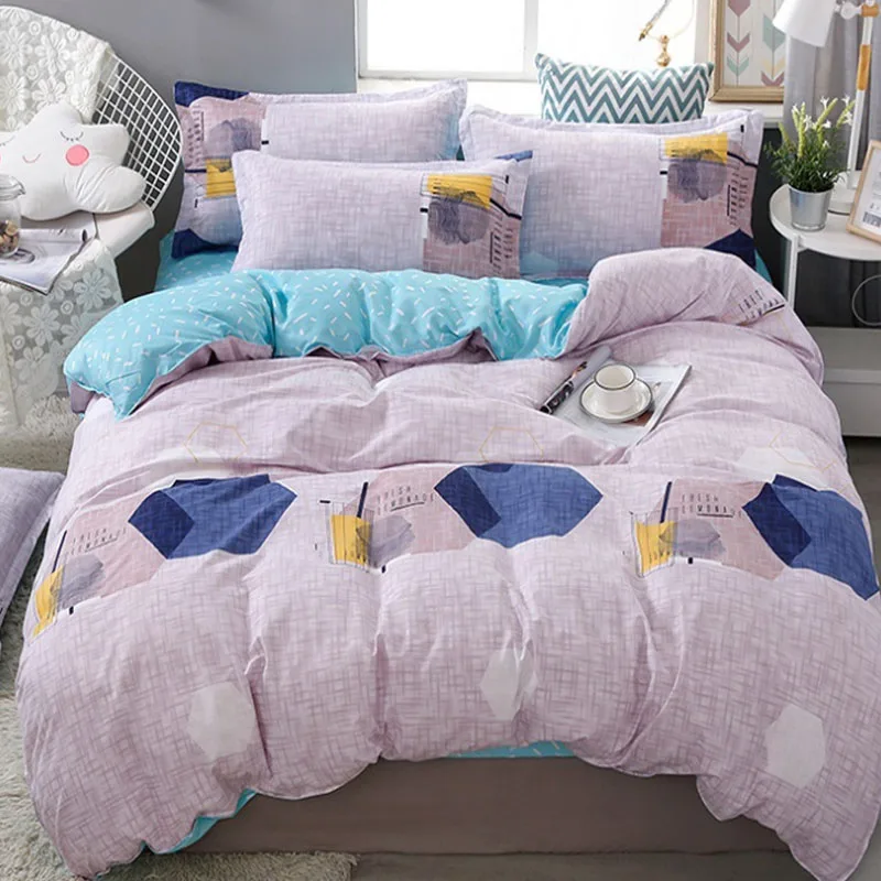 

Home Textile Bedding Sets Cartoon Simple Duvet Cover Pillowcase Bed Sheet Kid Teen Boy Girl 3/4PCS Beding Sets Beding Cover