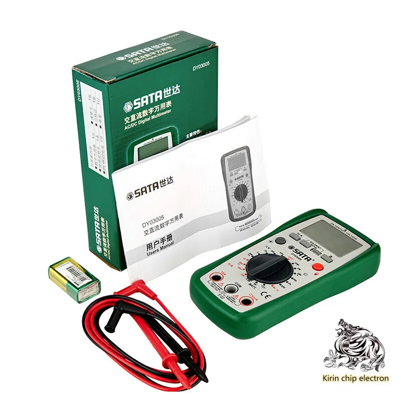 

1pcs / lot digital display 4 meter backlight flameproof multimeter digital household meter with pen dy03005