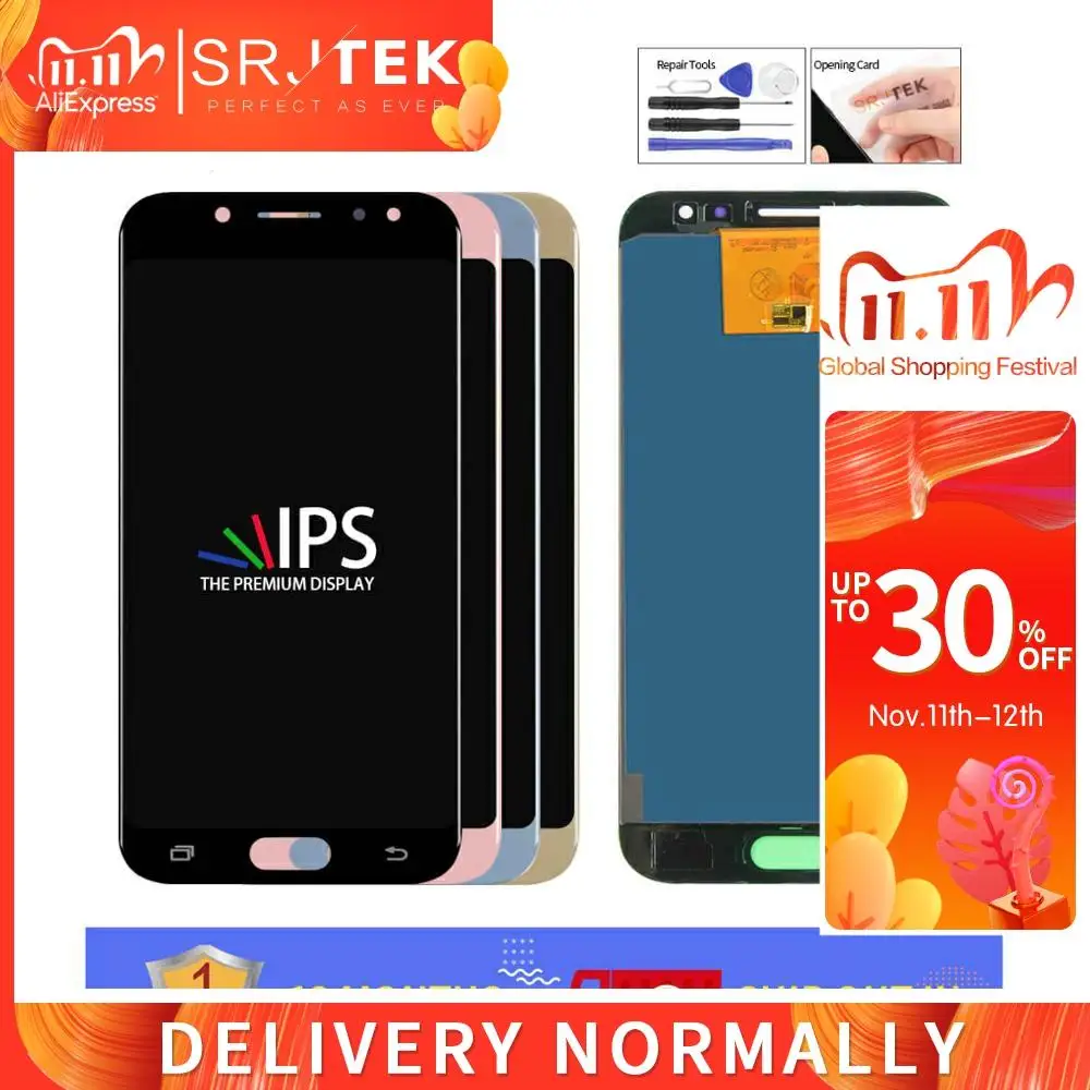 

TFT экран для Samsung J530 ЖК-дисплей для GALAXY J530F ЖК-SM-J530F J530 сенсорный дигитайзер стеклянная рамка для сборки J5 2017 дисплей