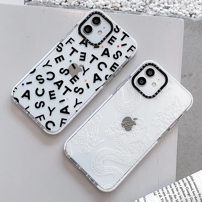 

Модный чехол для телефона с белым драконом для iPhone 12 13 Mini 11 Pro Max 13Pro, силиконовый мягкий чехол для iphone XS Max X XR 7 8 Plus, чехол