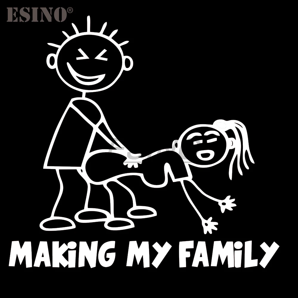 Наклейки на автомобиль Создание моей семьи мультяшная наклейка бампер