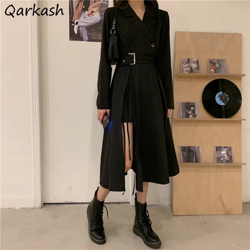 Женские бандажные платья с длинным рукавом уличная одежда в стиле панк