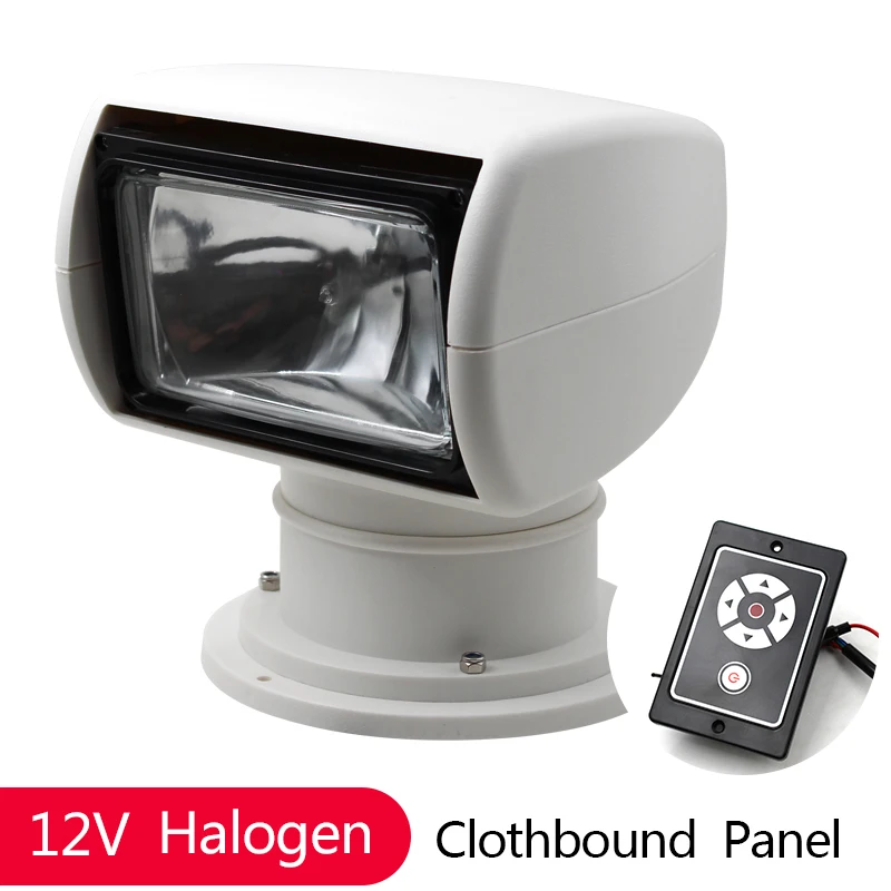 h 12V clothbound Фара-прожектор для лодки с дистанционным управлением 12В 24В 100 Вт лампа для яхты прожектор морской прожектор для грузовиков автомобильные комплекты - Цвет: h 12V clothbound
