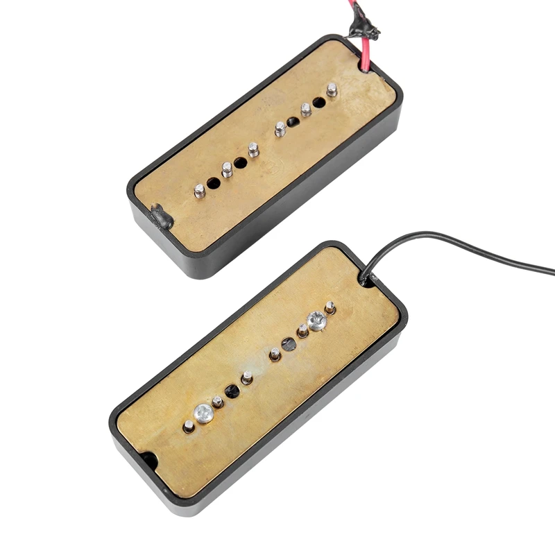 

2Pcs P90 Electric Guitar Soapbar Single Coil Pickups with 2Pcs 6 Hole Electric Guitar Humbucker Pickup for LP Guitar
