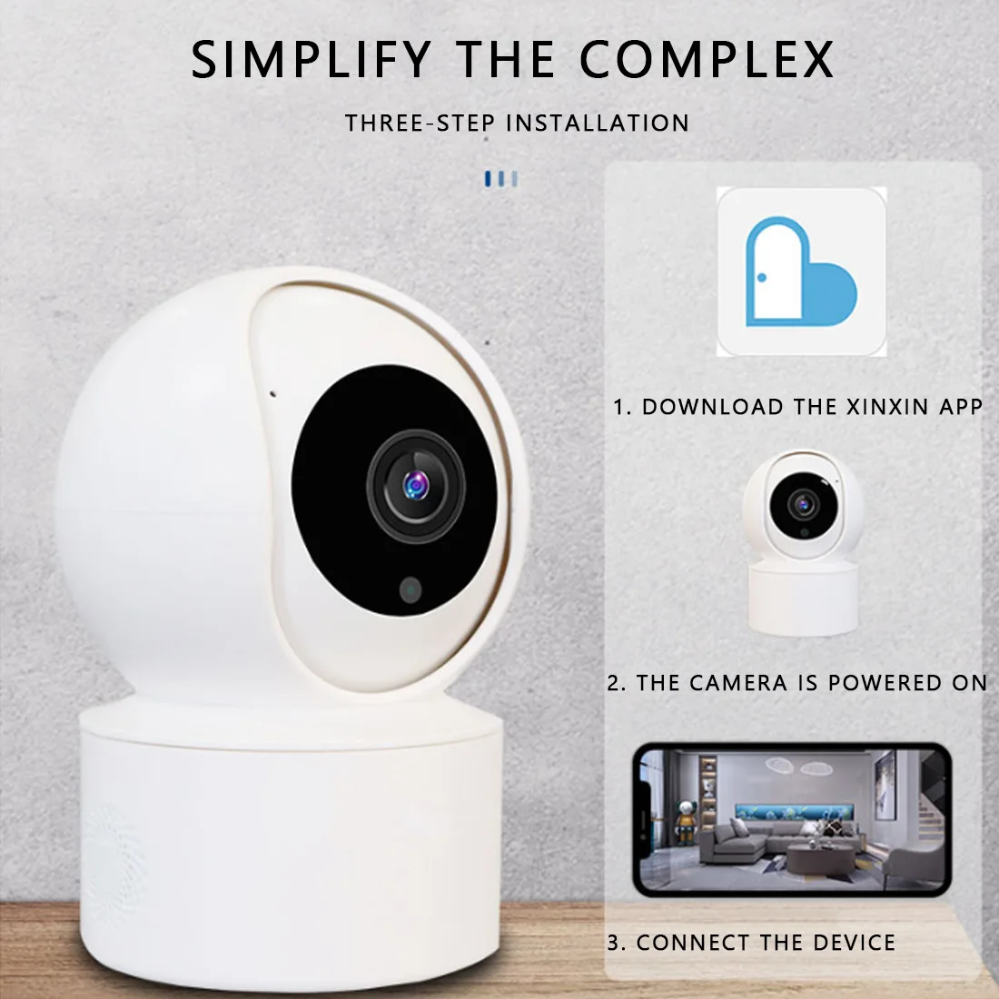 

IP-камера видеонаблюдения, 1080P, Wi-Fi, ИК, ночное видение