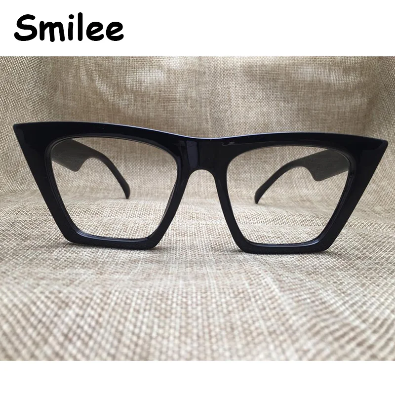 Оправа кошачий глаз без линз модная дизайнерская черная синяя оправа для очков