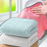 kitchen tablecloth daily dish towel cloth kitchen rag non stick oil thickened cloth absorbent scouring pad kitchen cleaning rag