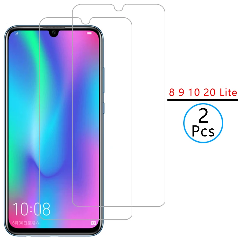 

protective tempered glass for huawei honor 8 9 10 20 lite light screen protector on honer onor 8lite 9lite 10lite 20lite film 9h