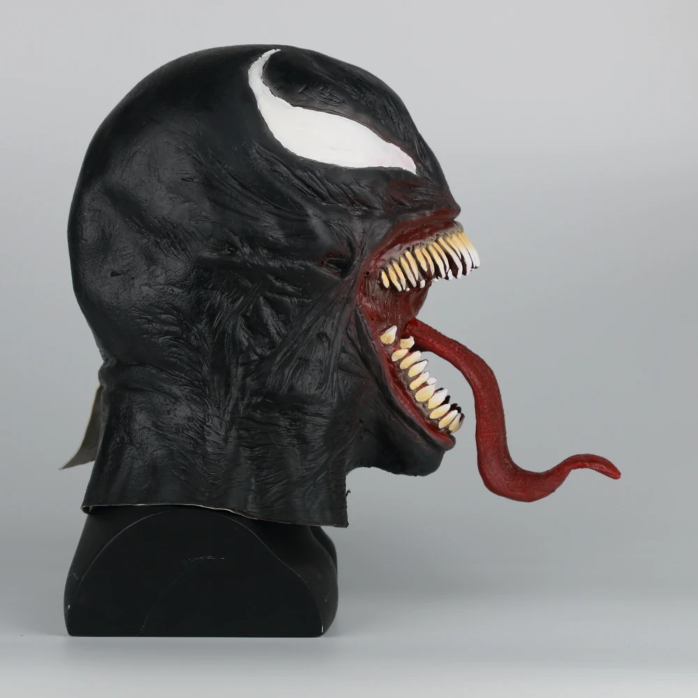 Spider-Man The Venom Mask Cosplay Spider Man Edward Brock Dark Superhero Venom Latex Masks Helmet Halloween Party Props
