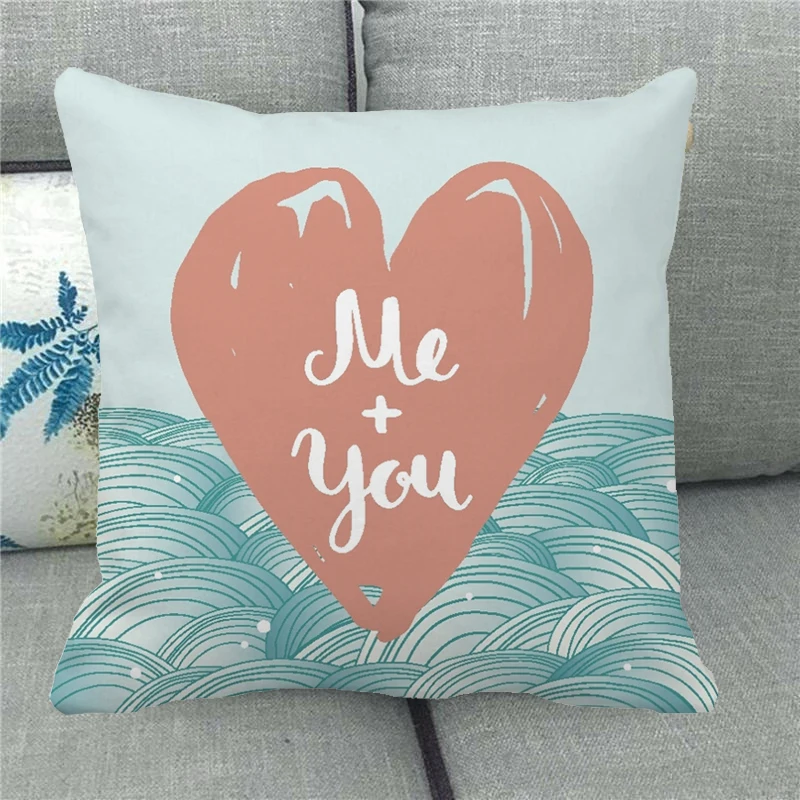 

Pillowcase Valentine's Day Throw Pillowcase Home Sofa Cushion Cover Decorative Simplicity Pillowcase Car Home Decoration 45*45cm