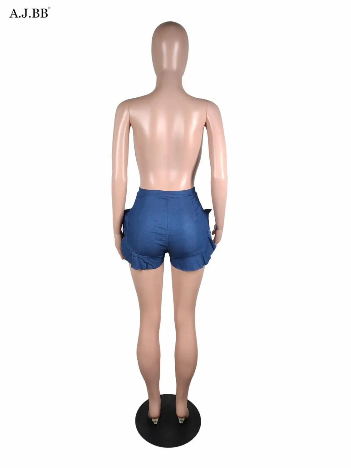 

European sexy solid color jeans hot pants fashion summer slim women's shorts