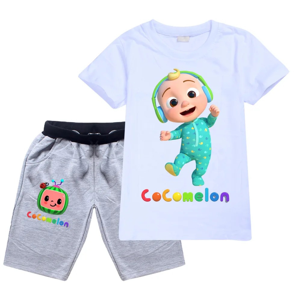 

Cocomelon A Kids Clothes Cotton Sport Tracksuits Children Sweatshirt T-shirts Suit Cartoon Set Teenager Boys Girls Clothing