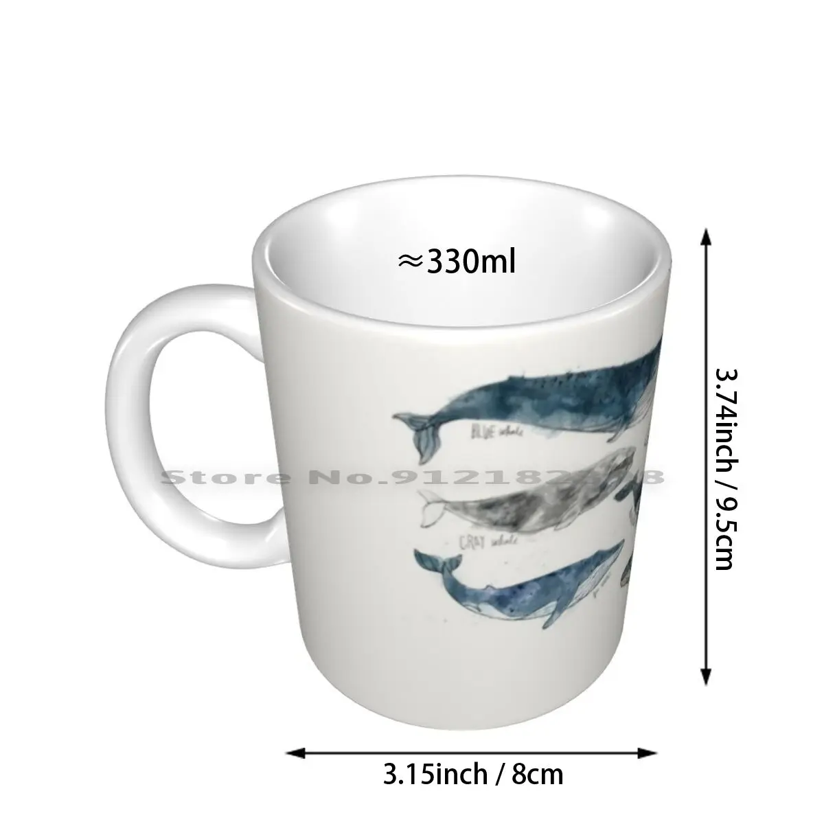 Керамические кофейные кружки с изображением Кита чашка для молока и чая горб