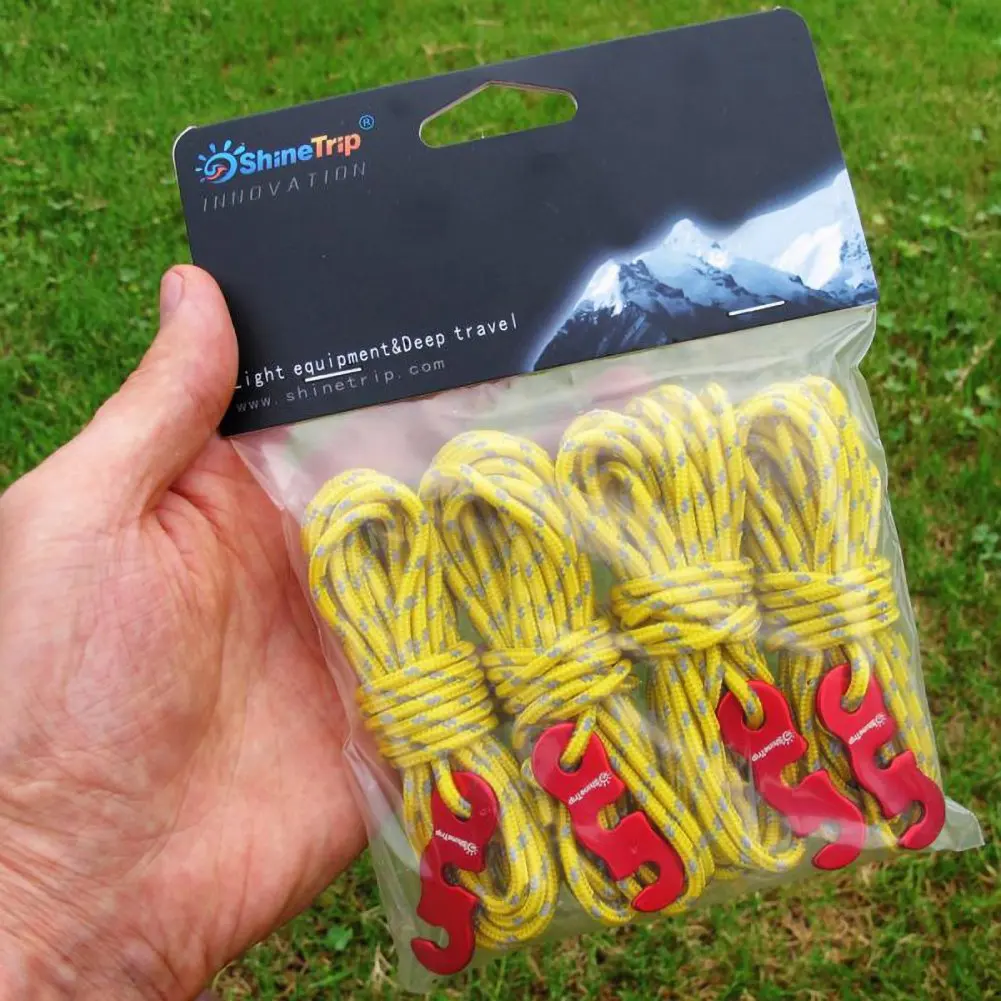 

4 Pcs Multifunctional Tent Rope Tent Accessories Outdoor Sports Camping Hiking 400Cm Durable Polypropylene Rope High Quality