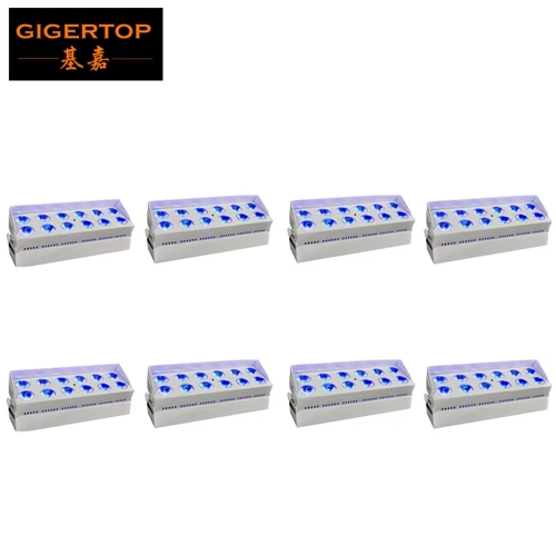 8 Tiptop сценический прожектор TP-G3037-6IN1 12x18 Вт Tyanshine RGBWA UV 6 цветов DMX батарея беспроводной светодиод настенная шайба Свет белый/черный - Цвет: 8
