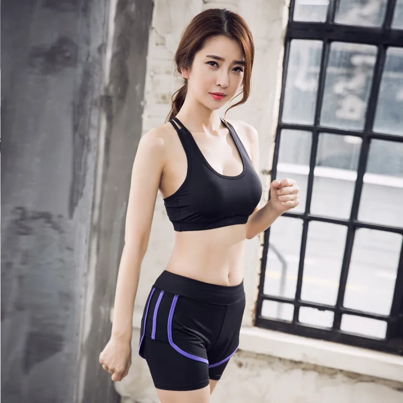 Женский спортивный бюстгальтер для фитнеса Быстросохнущий Собранный