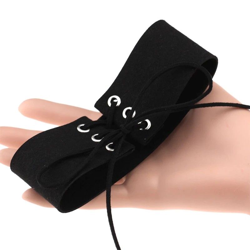 Женское сексуальное бархатное ожерелье на шнуровке в стиле аниме кожаный чокер с