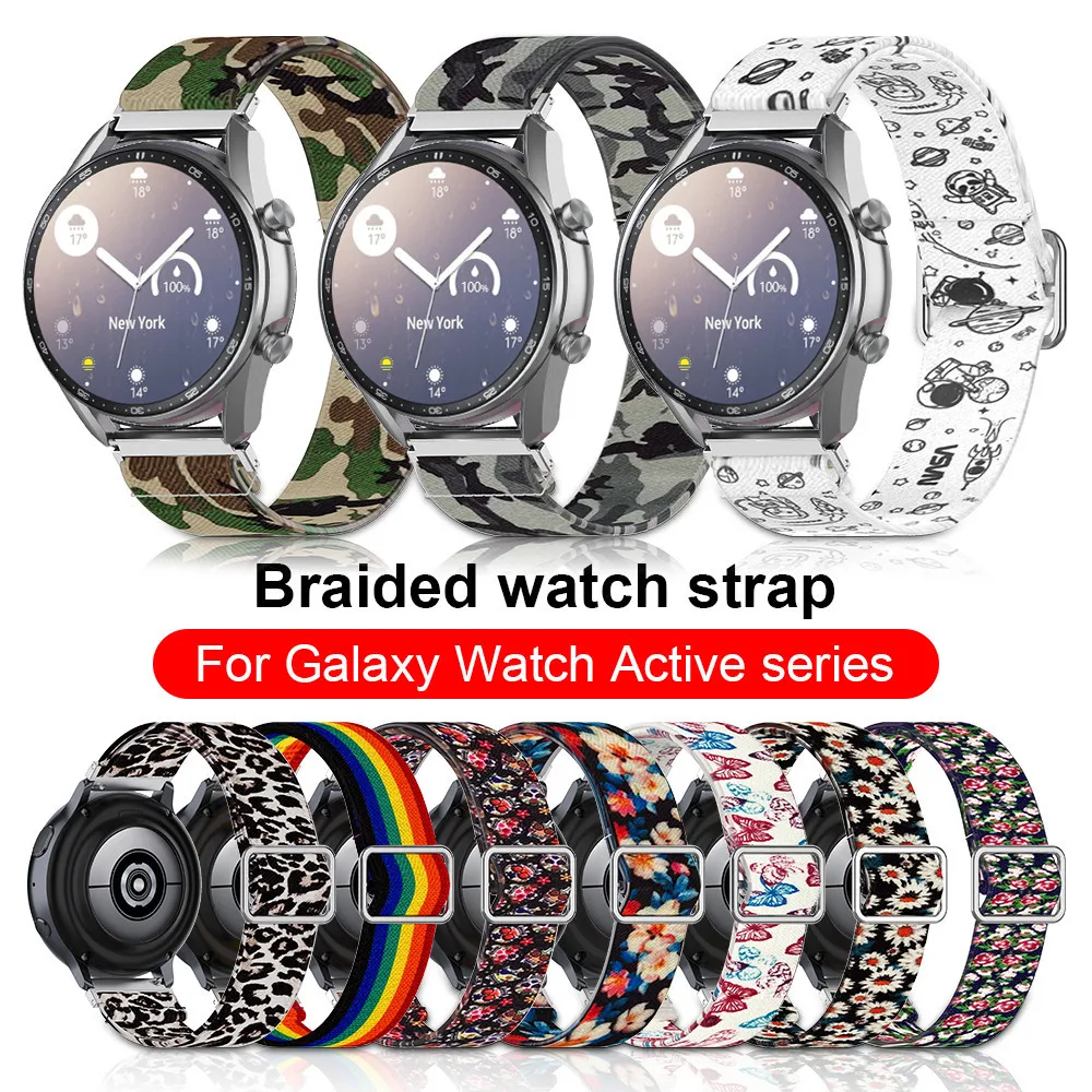 

Ремешок для часов Samsung Galaxy Watch 3, 45/41 мм, нейлоновый, эластичный, 20 мм