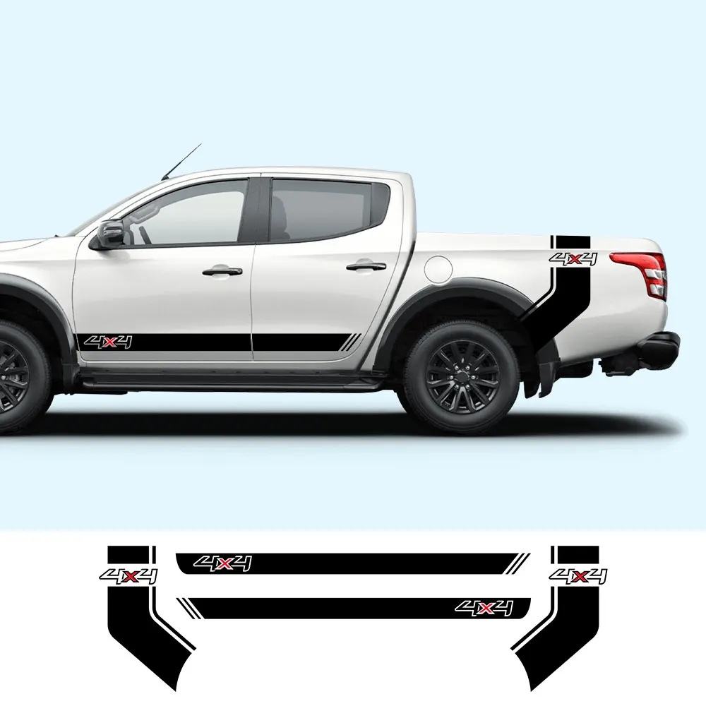 Для Mitsubishi L200 Triton автомобильные наклейки пикап дверь боковые грузовик багажник