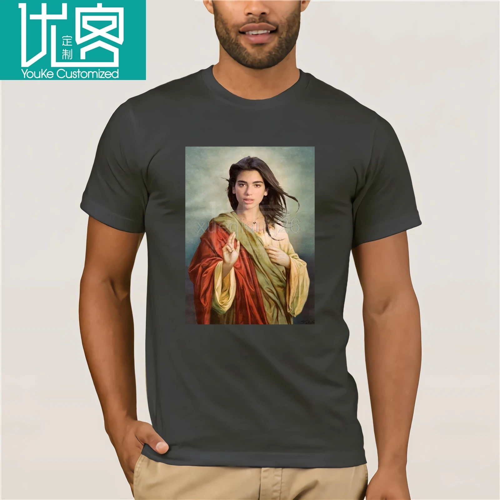 Мужчины-s-DUA-Lipa-Jesus-футболки-черный-shubuzhi-новинка-Футболка-мужчины-бренд-одежда-топ