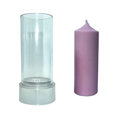 

MILIVIXAY 1Pcs Cone/Cylinder/Pillar/Pyramid Transparent Plastic Candle Molds DIY Candle Bougie Moule Crafts Accessories