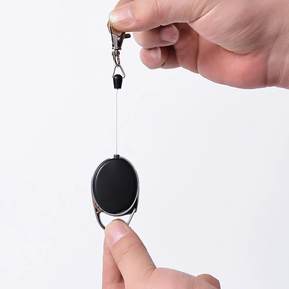 Выдвижной Нейлоновый зажим на спине для мужчин держатель ключей органайзер с