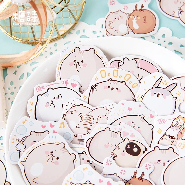 45 шт./компл. Kawaii Стикеры героев мультфильмов Толстая мышка пуля журнал s