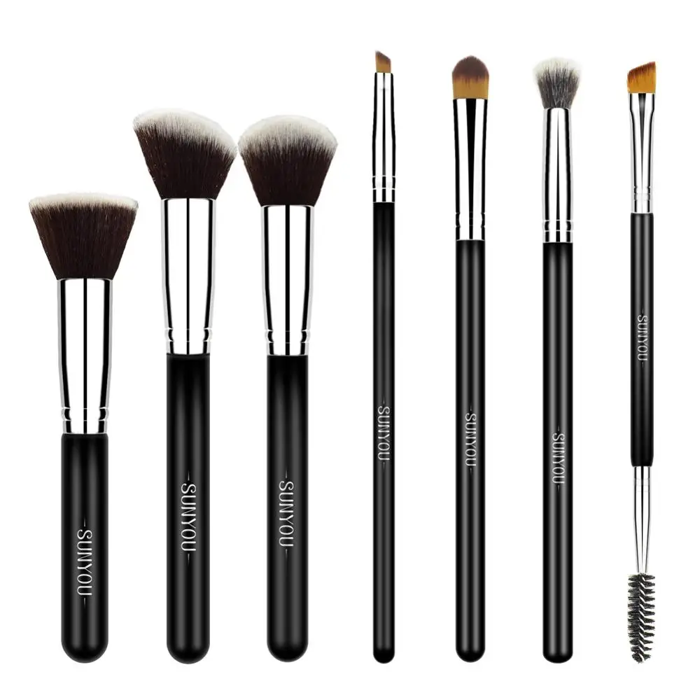 Набор кистей для макияжа основы пудра румяна тени век консилер кисть губ веки с