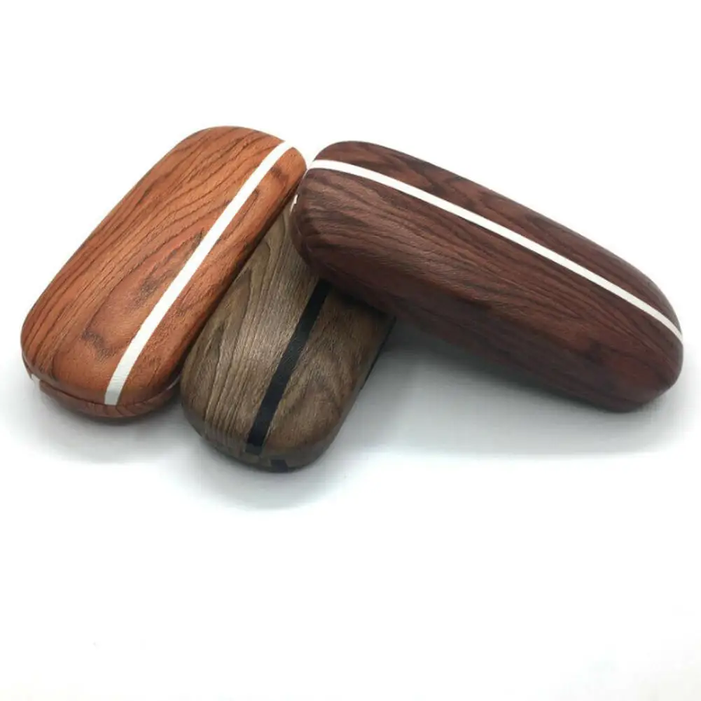 1 шт. стеклянный чехол жесткая деревянная зернистая коробка для очков стекло