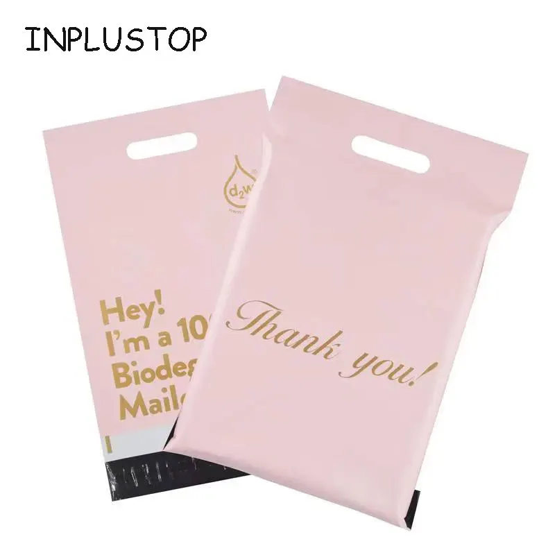

INPLUSTOP 10*13 дюймов D2W биоразлагаемая Фотосумка зеленая розовая Фотосумка с ручкой водонепроницаемые курьерские Сумки