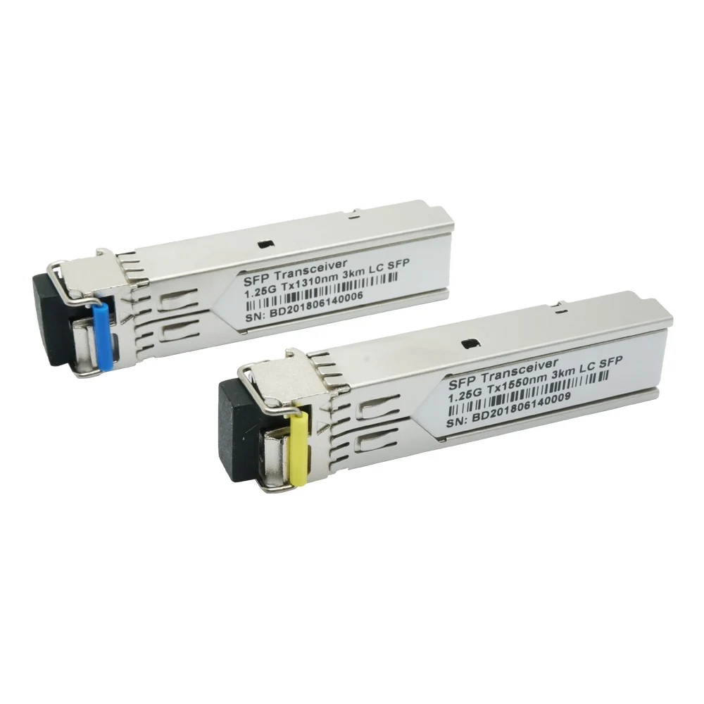 1 25G 1000 базовый BiDi нм/нм 3 км LC/SC WDM DDM SFP модуль трансивер Пара трансиверов |