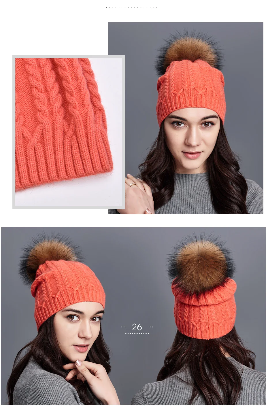ENJOYFUR зимние шапки для женщин твист-тип вязаная шапка из кашемира женские шапочки Девушка gorro модные толстые теплые шапки с помпонами