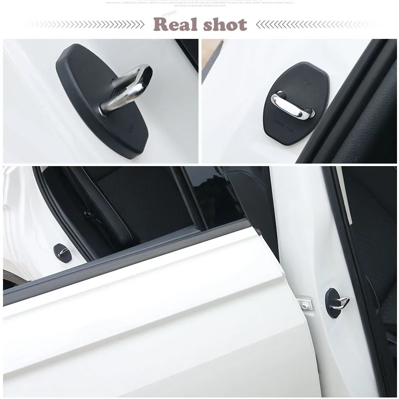 4 шт. стайлинга автомобилей крышка дверного замка автомобиля Авто эмблемы чехол