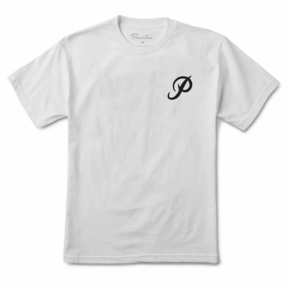 Примитивный Скейт мужская классическая P Core футболка с коротким рукавом белая