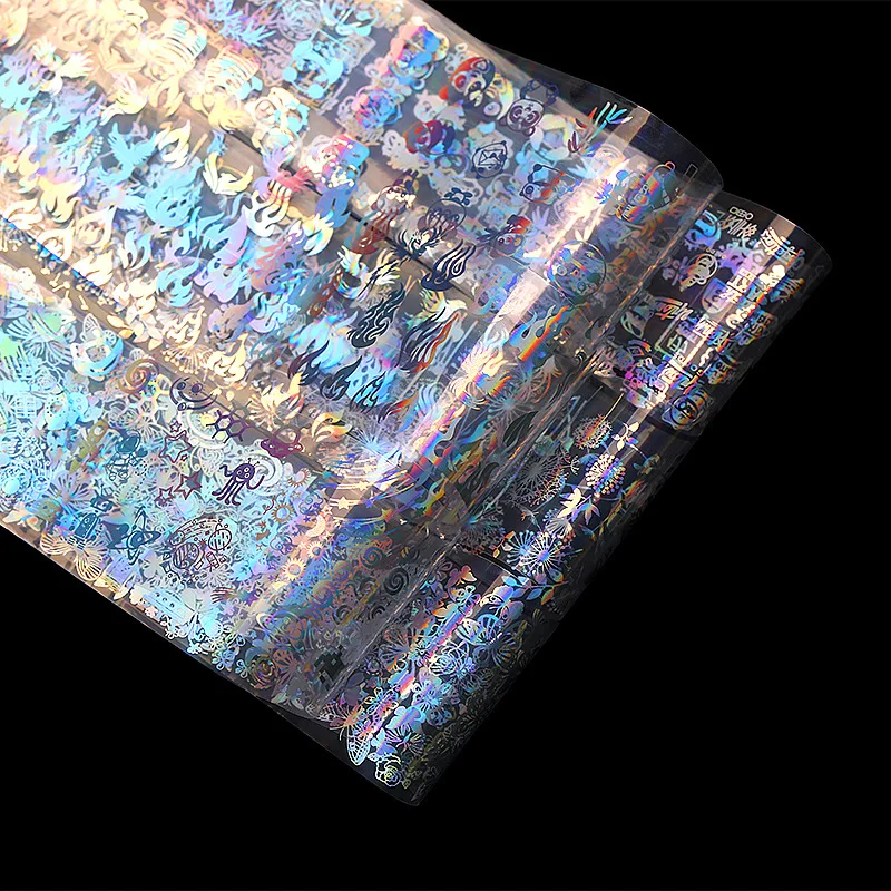 10 рулонов/набор Фея звездное небо Лазерная Фольга для ногтей набор синий