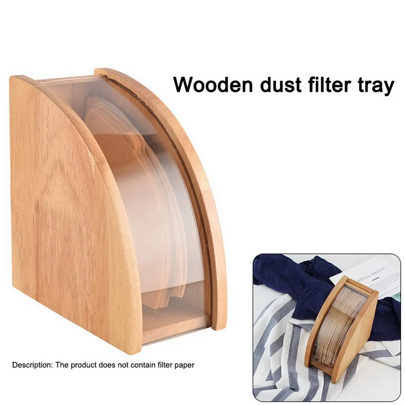 Деревянный кофейный фильтр держатель для бумаги стойка хранения декоративный