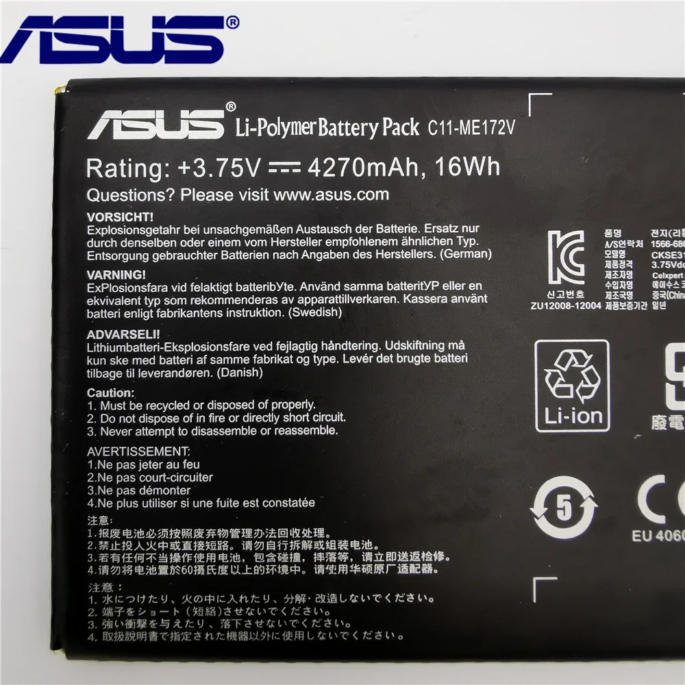 Оригинальный ASUS C11-ME172V планшетный ПК аккумулятор для MeMoPad K0W K004 Fonepad ME371MG ME371 ME172V