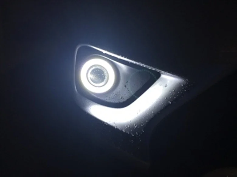 Инновационные светодиодные дневные ходовые огни Eosuns Cob Angel Eye Drl + Галогенные