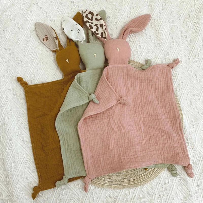 

Baby Security Blanket Soothe Appease Towel Soft Animal Rabbit Doll Teething Bib Infants Comfort Sleeping Nursing Cuddling Toy