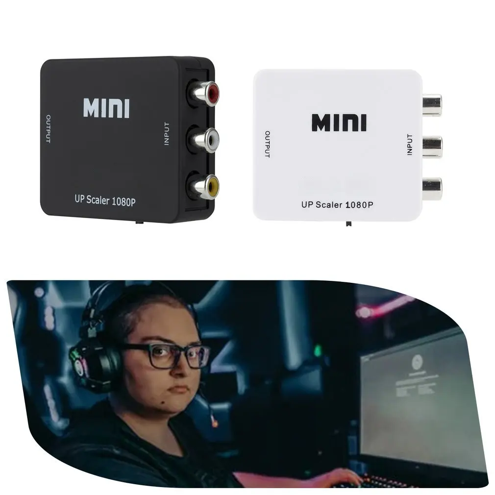 

Av To -compatibl Converter Av2 HDMI-compatible Supports High Defintion Output Av To HDMI-compatible 1080P