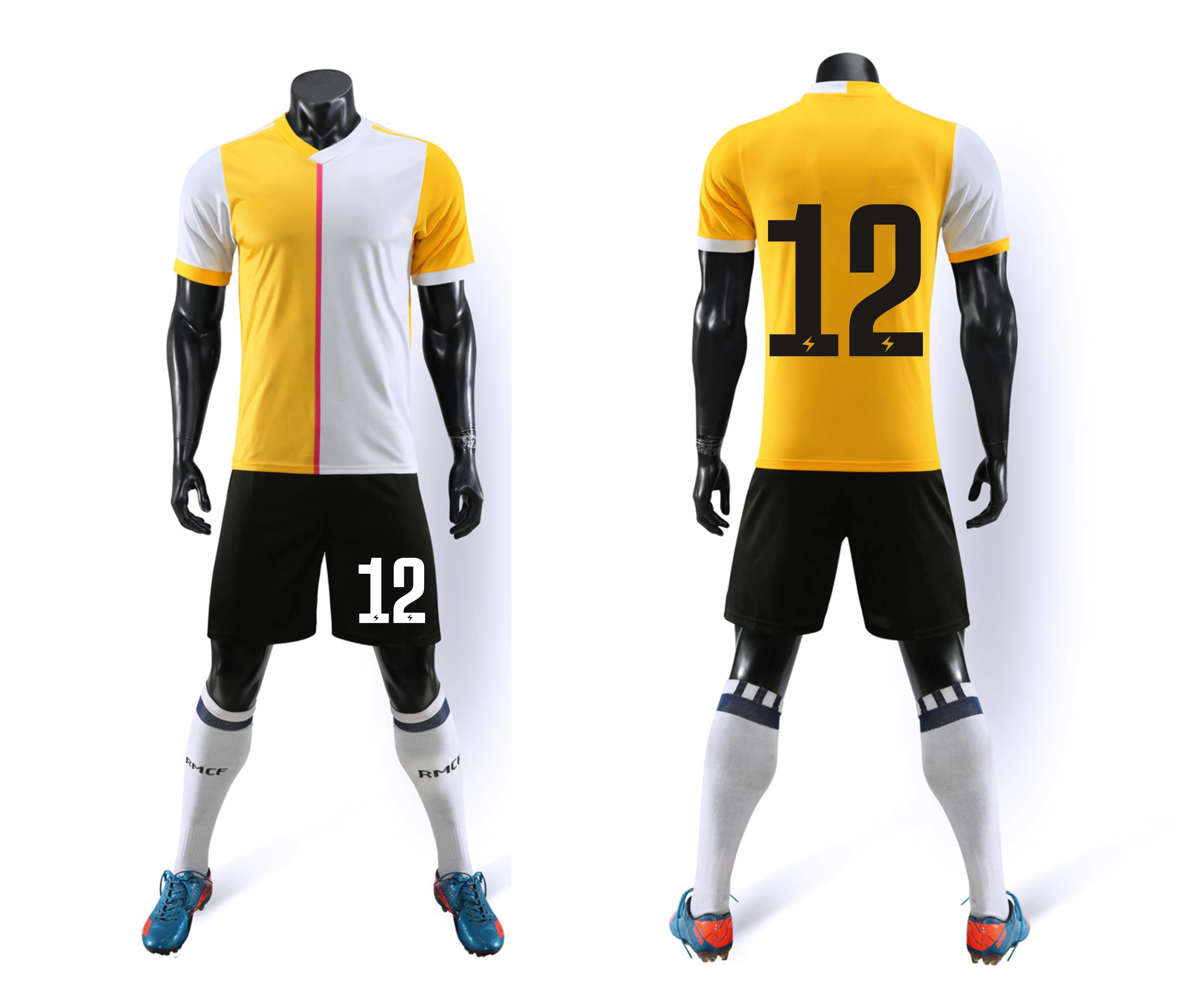 

New Futebol Team Sport Kit Men Jersey Football, Free Custom uniform survetement Football Jerseys Sets , Youth Soccer Jersey 8104