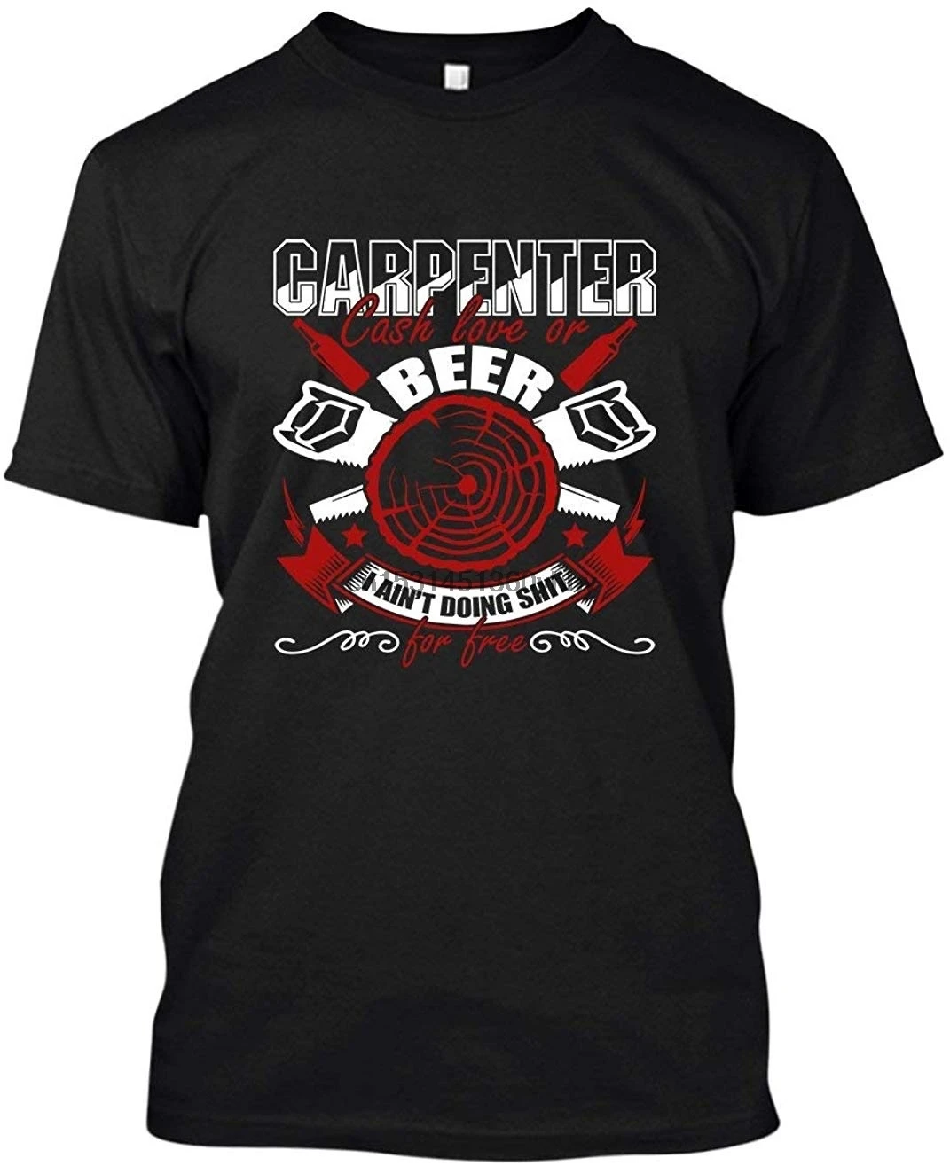 Плотник наличные любовь или пива рубашки Для мужчин футболки с коротким