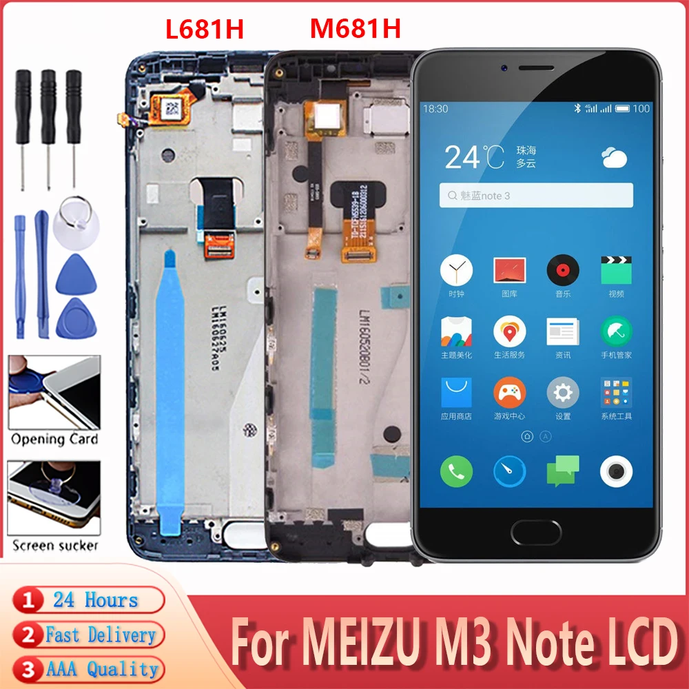 AAA Качество OEM для MEIZU M3 Примечание L681H M681 ЖК дисплей Дисплей кодирующий