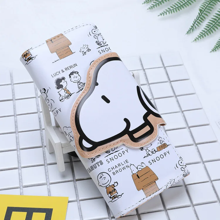 Импортные товары бумажник с изображением персонажей из мультфильма Snoopy BOY'S and GIRL'S Длинный кошелек мультфильм красивый мультяшный кошелек