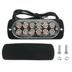 Лампа аварийной сигнаПредупреждение Янтарная, 12 Светодиодный, 36 Вт, 2 шт.