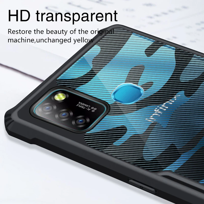 rzants for infinix smart 5 hot 10 lite case beetle camouflage shockproof casing transparent phone shell funda soft cover free global shipping