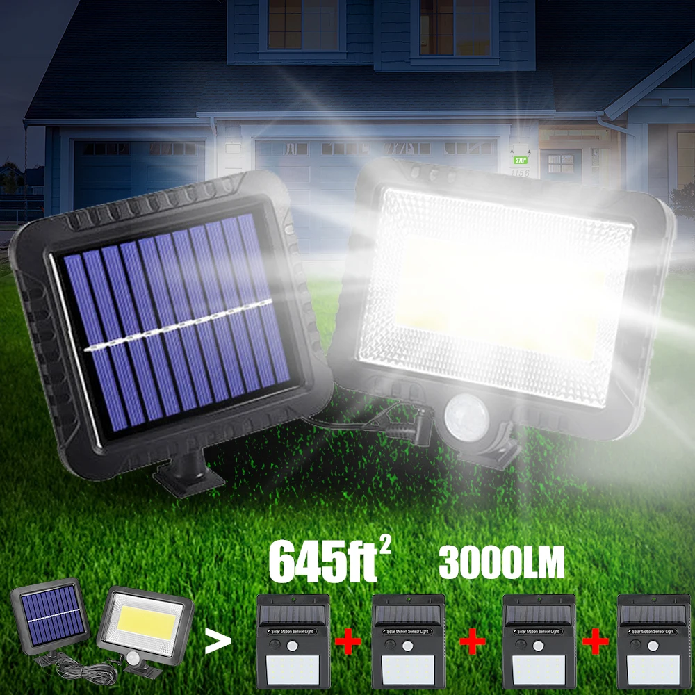 56 светодиодный светильник на солнечной батарее с датчиком движения настенный