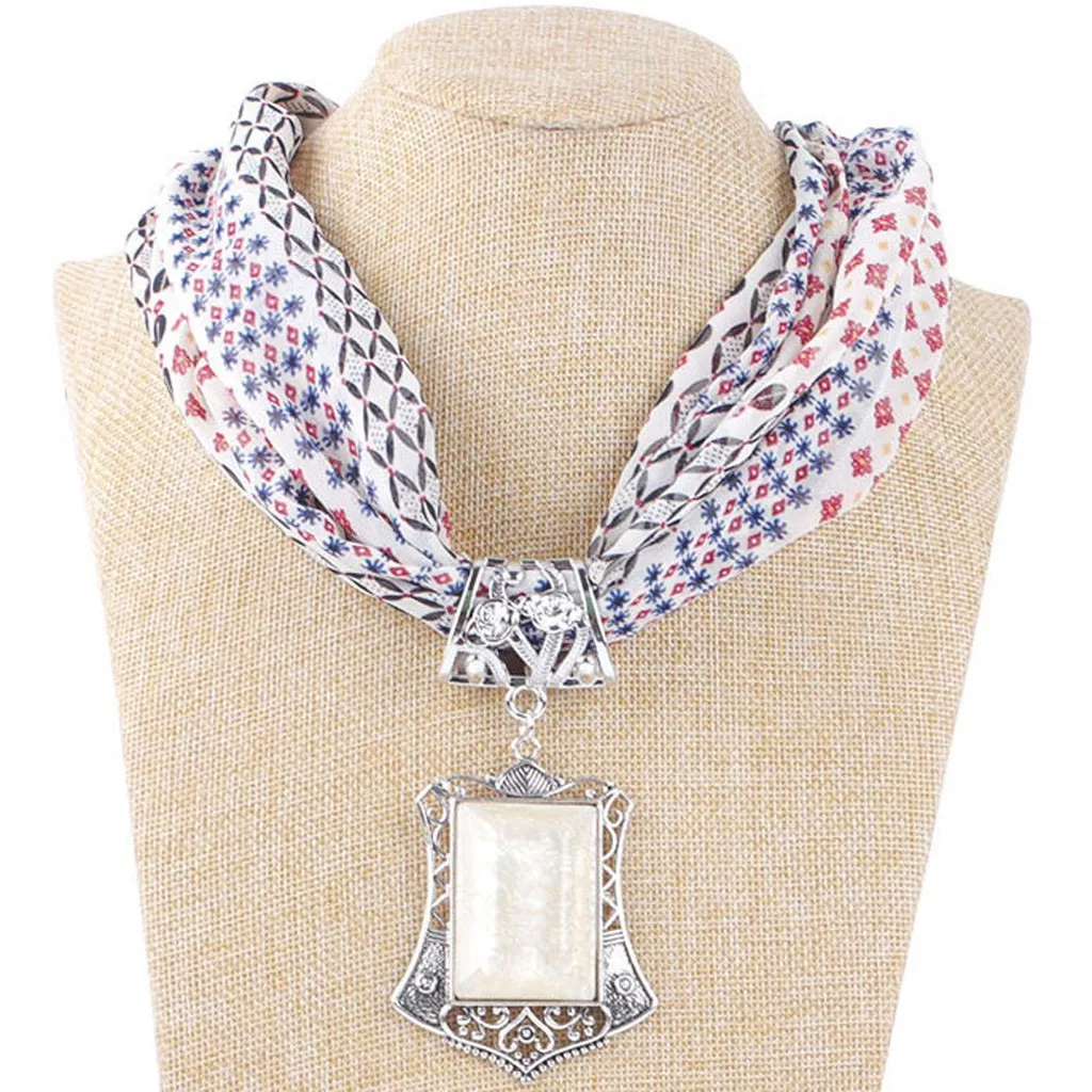 Женские модные цветочные шарфы женские шарф с ожерельем Boho пляжное Кольцо Шаль